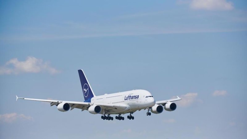  ה-A380 של לופטהנזה. צילום:לופטהנזה