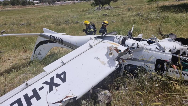 נחיתת חירום ליד ראש פינה: 2 פצועים קל. צילום: כבאות והצלה