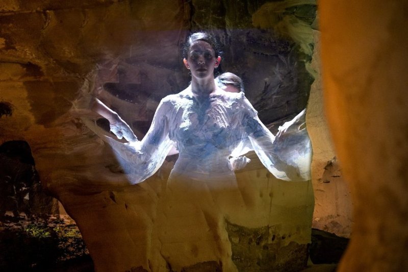 תערוכת וידאו ארט "ליבה" במערות בית גוברין. צילום: דור פזואלו