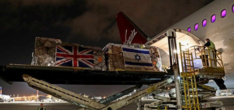 מטוס מטען של וירג'ין אטלנטיק נחת בישראל. צילום: יח"צ