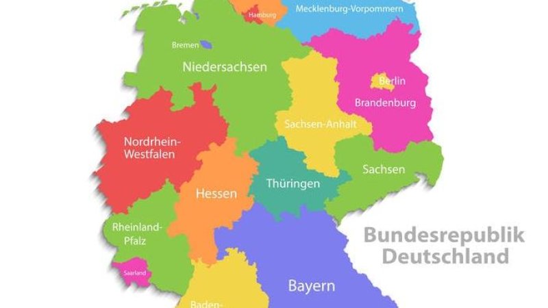 גרמניה - מפת ה'מחוזות'. צילום: rf123