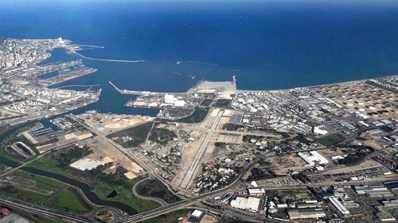 שדה התעופה של חיפה. צילום אוויר: אלכס