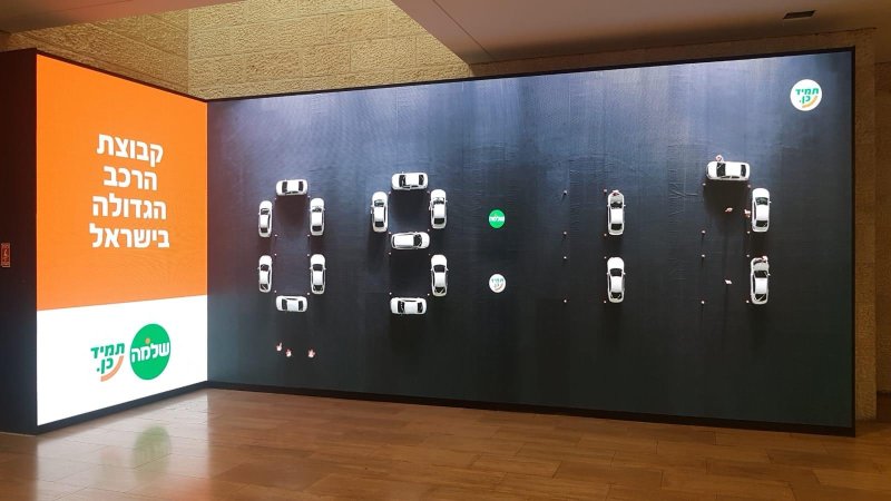 השעון הדיגיטלי של שלמה SIXT בנתבג. צילום: ספיר פרץ זילברמן