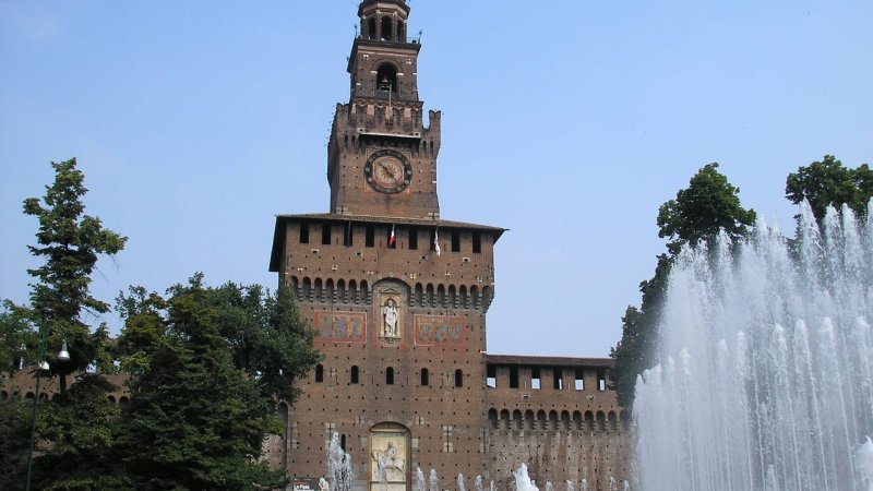 ארמון ספורצזה במילאנו. צילום: פספורטניוז