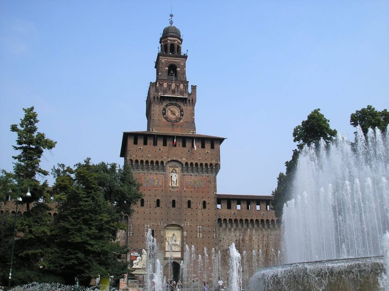 ארמון ספורצזה במילאנו. צילום: פספורטניוז