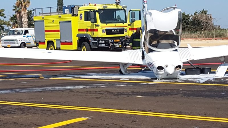 צילום: דובר רשות שדות התעופה|המטוס הבוקר לאחר הנחיתה. צילום דובר רשות שדות התעופה