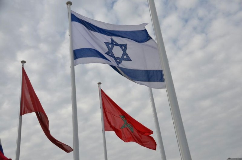 הדגל הישראלי בחזית משרדי "היורוקונטרול"- Eurocontrol - ארגון התעופה האירופאי
