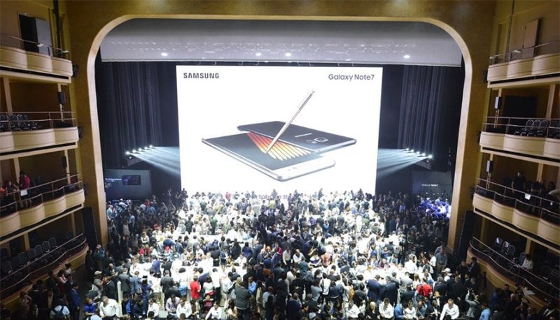 צילום מהשקת ה- Galaxy Note 7. צילום: יח"צ סמסונג