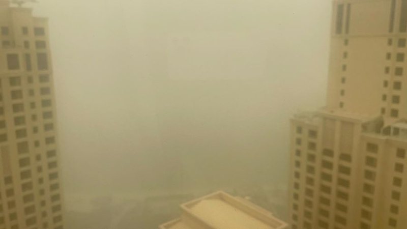 סופת אבק בדובאי. צילום: פספורטניוז