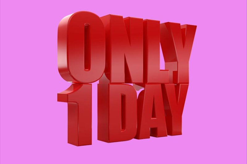 Only 1 day צילום: Shutterstock