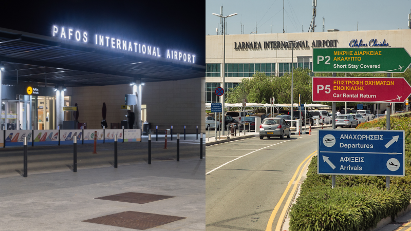 Larnaca and Paphos Airports. Photo: SHUTTERSTOCK