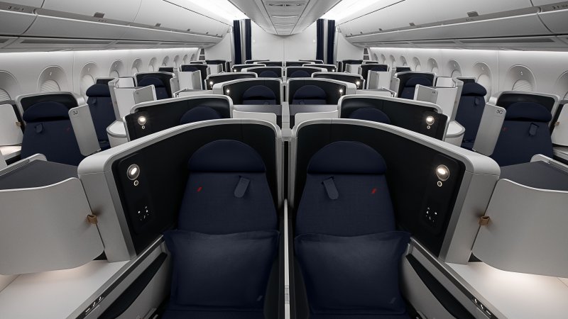 Business class in Airbus A350. Photo: Air France