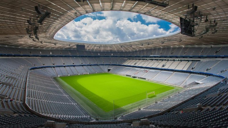 האצטדיון במינכן, בו יתקיים משחק הפתיחה בין גרמניה לסקוטלנד. צילום: shutterstock