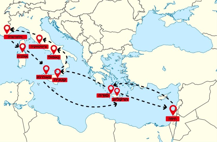 מסלול ההפלגה. צילום: מנו ספנות
