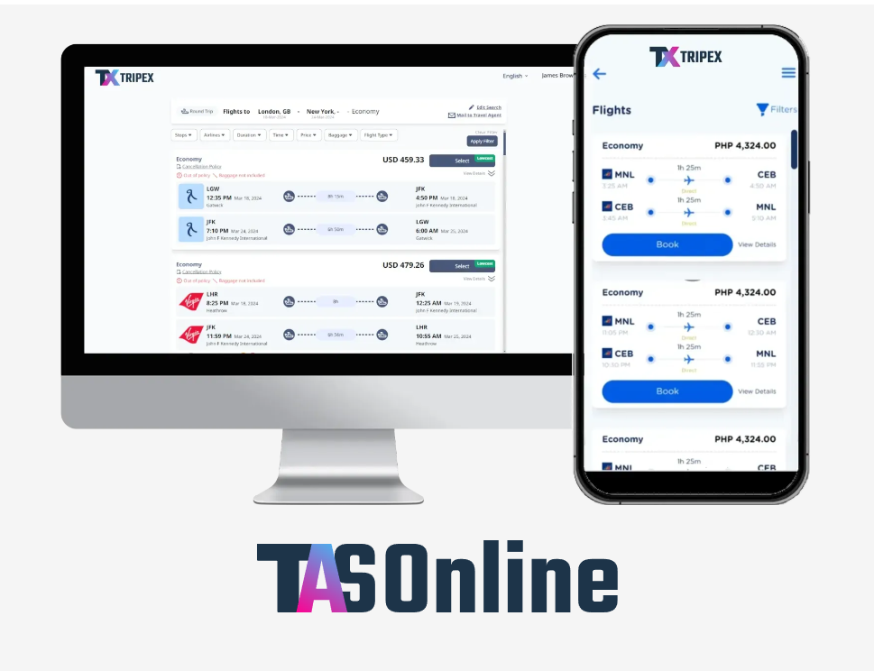 מערכת ניהול הנסיעות TAS Online, מבית Tripex. צילום: Tripex