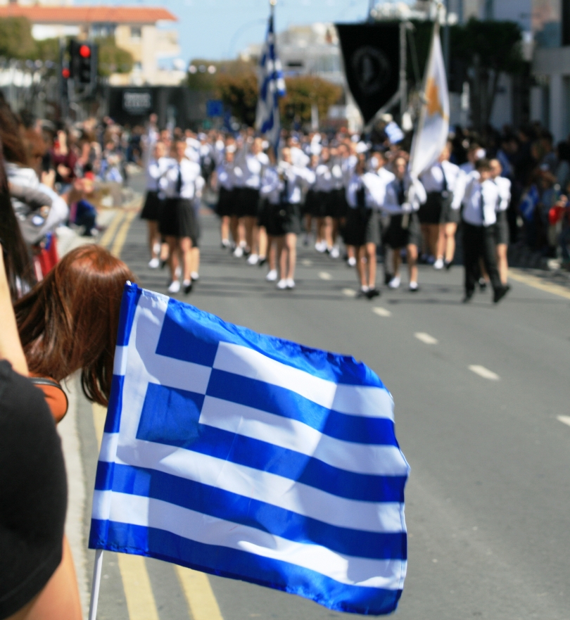 מצעדים ביוון ביום העצמאות (צילום: SHUTTERSTOCK)