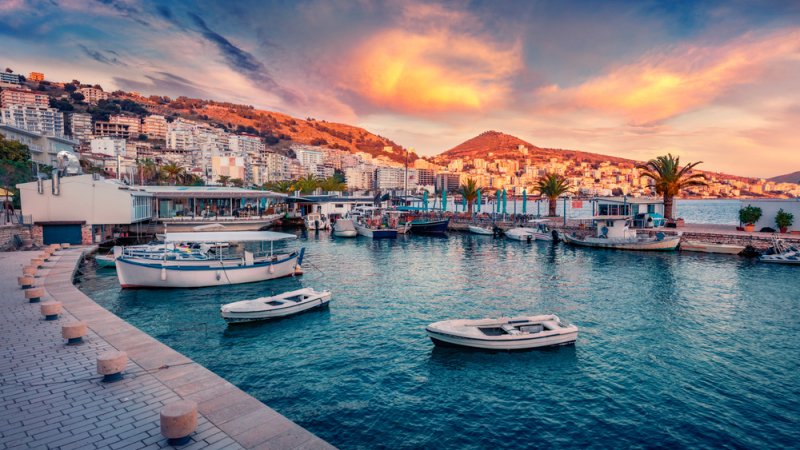 Saranda port Alabania. צילום: Shutterstock