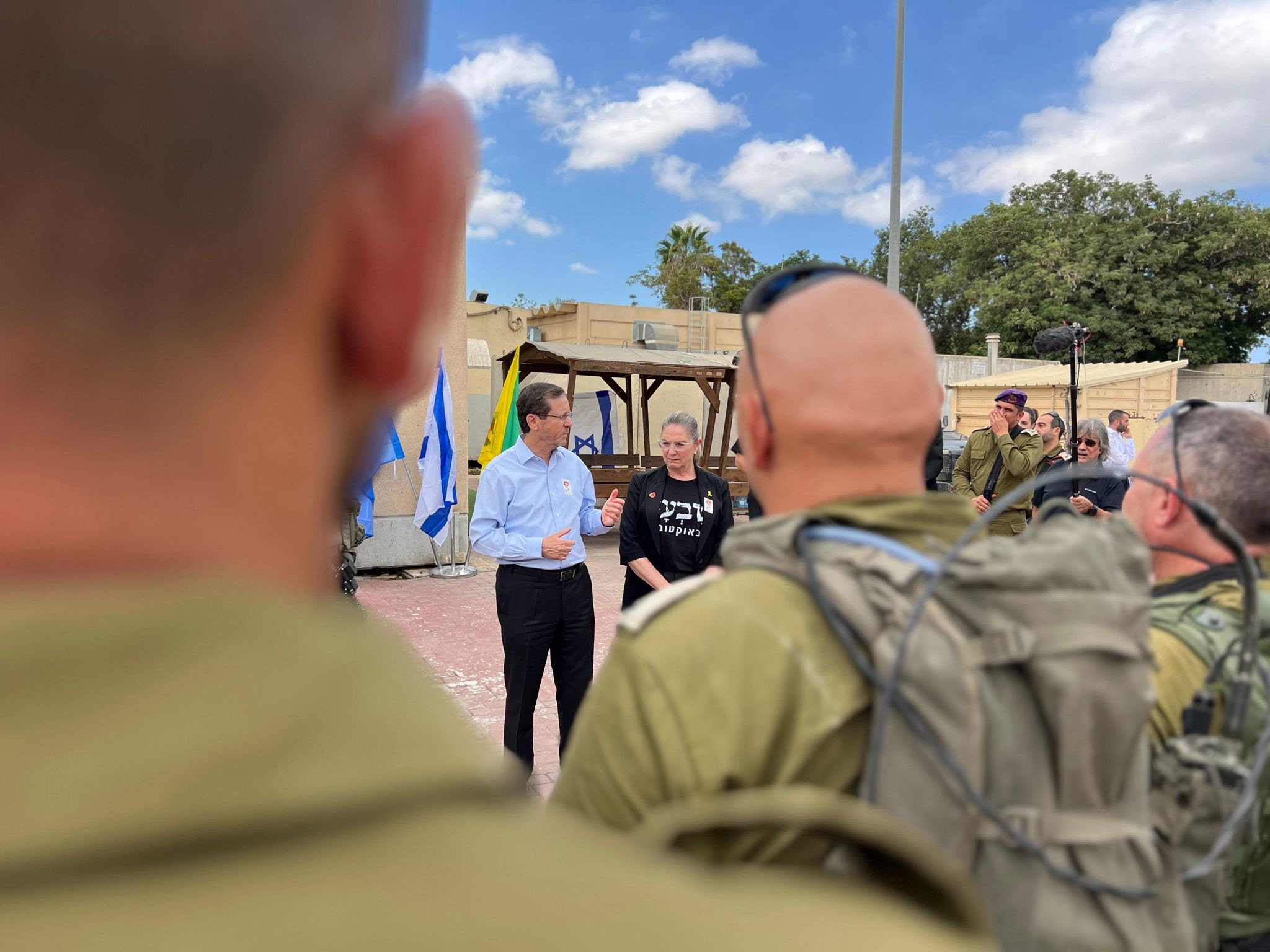 הנשיא במוצב כיסופים (צילום: קובי גדעון, לע"מ)