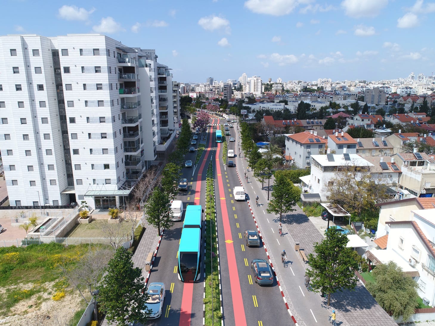 הדמיית הקו הכחול של ​נתיבי איילון