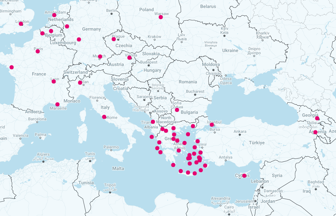 SKY EXPRESS destination map. Source: SKY EXPRESS